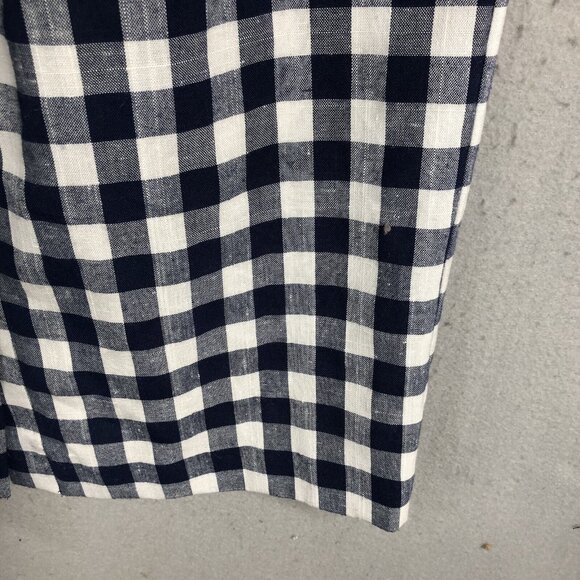 Vintage JP Angela Dress Womens 12 Navy Blue White Check Preppy Office Retro 80s - Picture 10 of 16